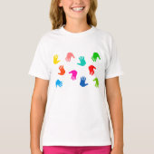 Handprints Meisjes T-shirt (Voorkant)