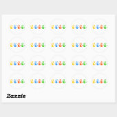 HandPrints Ronde Sticker (Vel)