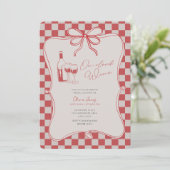 Handrawn, Bride on cloud wine bridal shower Kaart (Staand voorkant)