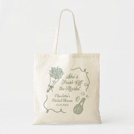 Handrawn Fresh From de Markt Bruiloft Feest Tote Bag