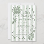 Handrawn Fresh Off the Market Bridal Shower Kaart (Voorkant)