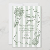 Handrawn Fresh Off the Market Vrijgezellenfeest Bedankkaart (Voorkant)