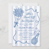 Handrawn Fresh Off the Market Vrijgezellenfeest Kaart (Voorkant)