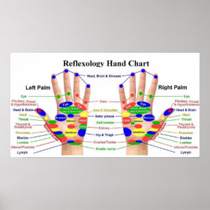Handreflexologie 22x12 inch poster