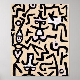 Handrekening Comedians : Paul Klee 1938 Poster