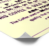 " handrekening over de gebrande koffie van McLaugh Poster (Hoek)