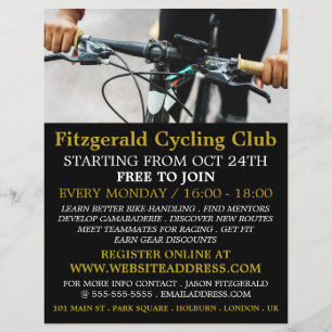 Handrepen, fietsclub Adverteren flyer