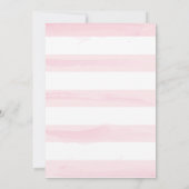 Handroze strepen, met baby shower kaart (Achterkant)