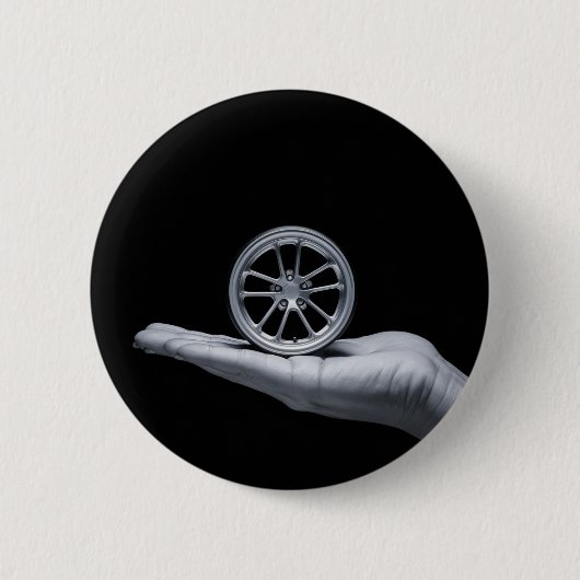 Hands And Wheels Ronde Button 5,7 Cm (Voorkant)