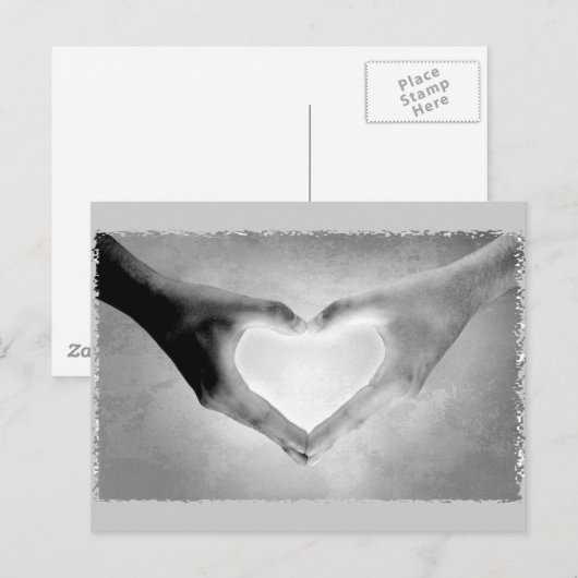 Hands B&W foto Briefkaart (Voorkant / Achterkant)