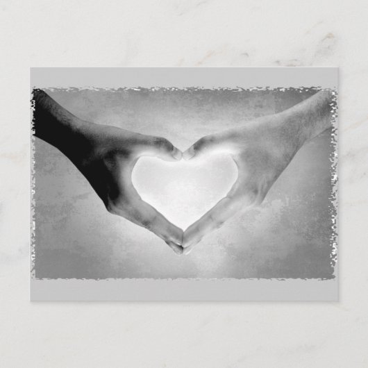 Hands B&W foto Briefkaart (Voorkant)