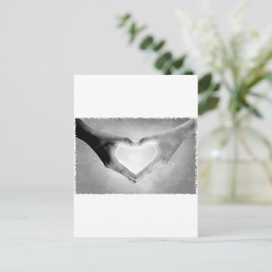 Hands B&W foto Briefkaart (Staand voorkant)