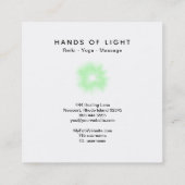*~* Hands Ball Energy + Lichten Reiki Healing Vierkante Visitekaartje (Achterkant)