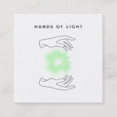 *~* Hands Ball Energy + Lichten Reiki Healing Vierkante Visitekaartje (Voorkant)