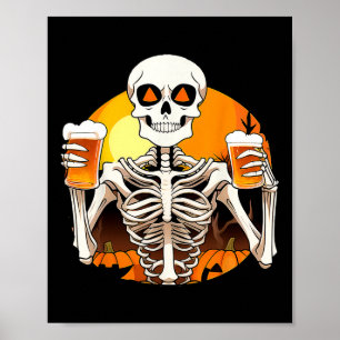 Hands Beer Funny Drink Halloween Vrouwen Poster