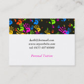 Hands-behangpapier Visitekaartje (Achterkant)