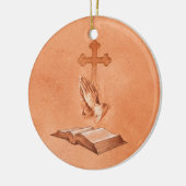 Hands bidden keramisch ornament (Links)