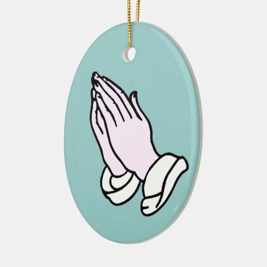 Hands bidden keramisch ornament (Links)