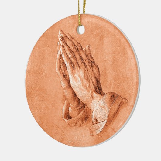 Hands bidden keramisch ornament (Links)