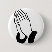 Hands bidden ronde button 5,7 cm (Voorkant)
