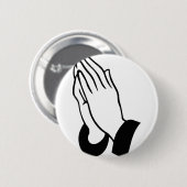 Hands bidden ronde button 5,7 cm (Voorkant /achterkant)