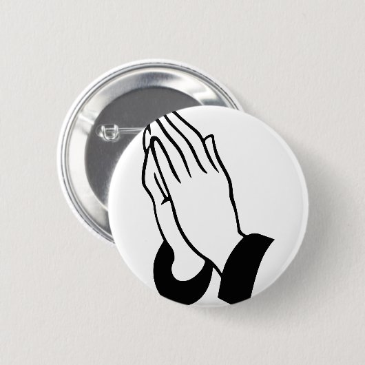 Hands bidden ronde button 5,7 cm (Voorkant /achterkant)