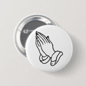 Hands bidden ronde button 5,7 cm (Voorkant /achterkant)