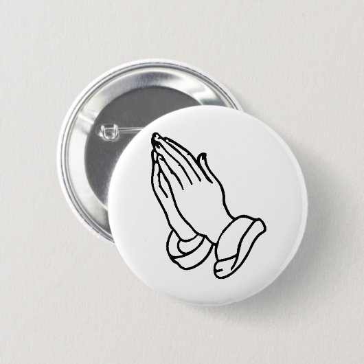 Hands bidden ronde button 5,7 cm (Voorkant /achterkant)