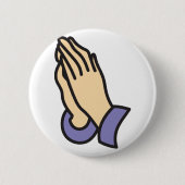 Hands bidden ronde button 5,7 cm (Voorkant)