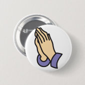 Hands bidden ronde button 5,7 cm (Voorkant /achterkant)