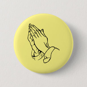 Hands bidden ronde button 5,7 cm