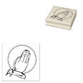 Hands bidden rubberstempel (Gestempeld)