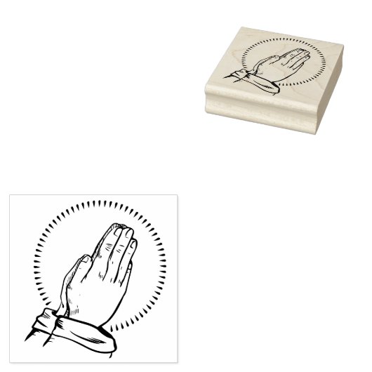Hands bidden rubberstempel (Gestempeld)
