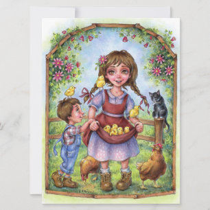 Hands Boerderij Kinder tuinvleeskuikens Kaart