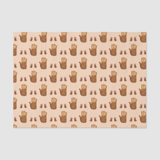 Hands Boho Mystical Pattern Rainbow Gift Tissuepapier (Voorkant)