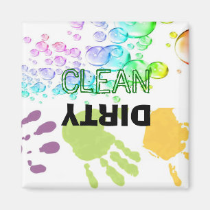 Hands-Bubbles Dirty Clean Dishwasher Magnet