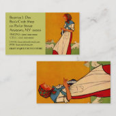 HANDS BUSY NEEDLEWORK KNIT CROCHET VISITEKAARTJE (Voorkant / Achterkant)