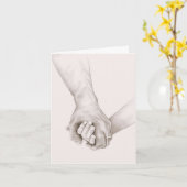 Hands Clasped in Love for Vaderdag Card Kaart (Gele Bloem)
