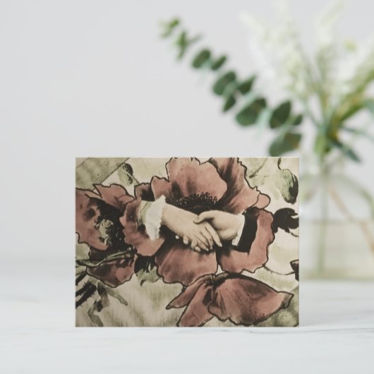 Hands die de  Magic Lantern Slide van Hands aanrak Briefkaart (Staand voorkant)