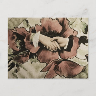 Hands die de Magic Lantern Slide van Hands aanrak Briefkaart