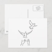 Hands die Doves vrijgeven Briefkaart (Voorkant / Achterkant)