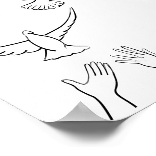Hands die Doves vrijgeven Poster (Hoek)