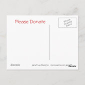 Hands die Haïti helpen - Doneer alsjeblieft Briefkaart (Achterkant)