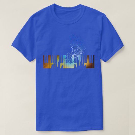 Hands die op het Toetsenbord van Piano spelen Gift T-shirt (Design voorkant)