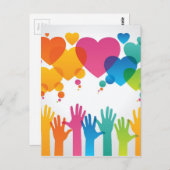 Hands die voor liefde Reaching Briefkaart (Voorkant / Achterkant)