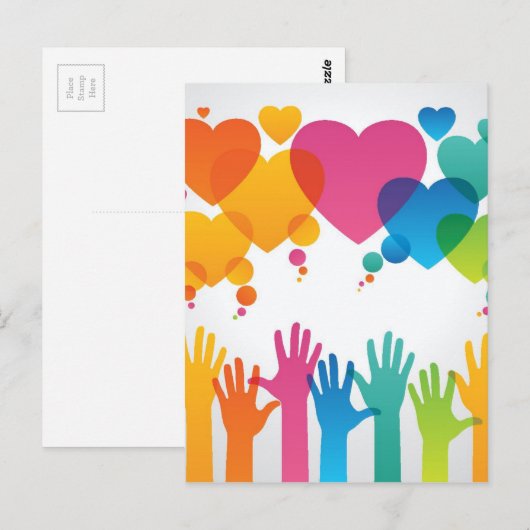 Hands die voor liefde Reaching Briefkaart (Voorkant / Achterkant)