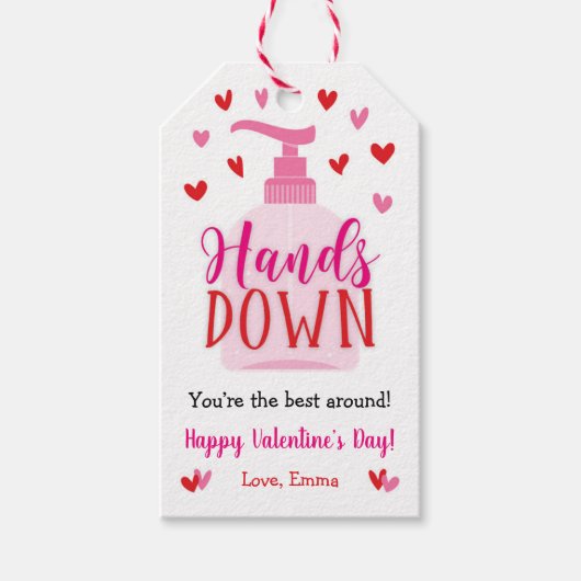 Hands Down CadeauLabel, Valentijnsdag Soap CadeauL Cadeaulabel (Voorkant)