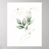 Hands- en bladafdrukken, waardepapier (matte) poster (Voorkant)