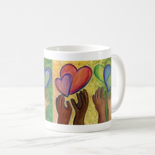Hands- en hartendiversiteit Liefde Art Mok voor aa (Voorkant rechts)