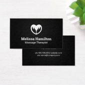 Hands- en hartpictogram | Achtergrond zwart-wit Visitekaartje (Bureau)